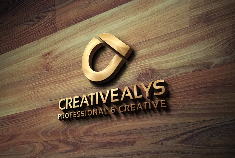 Free 3D Logo Wall Mockup