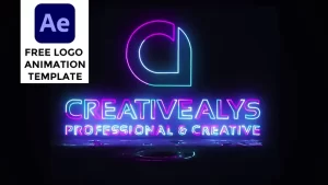 Neon Logo Animation — Free Adobe AE Template