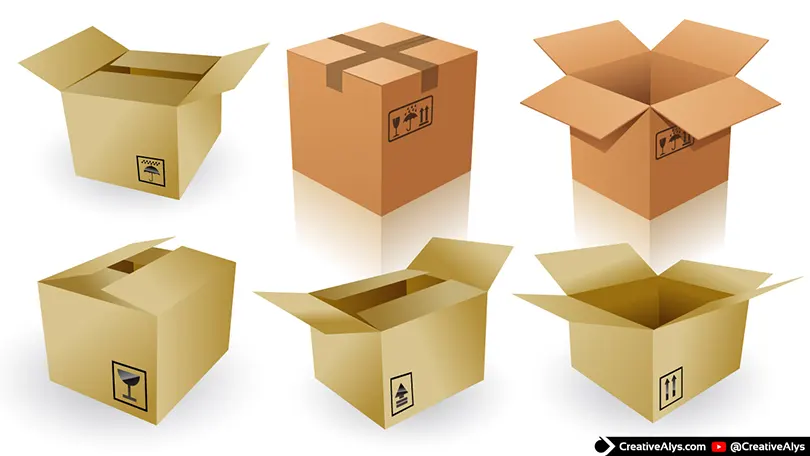 3D Packaging Vector Mockups