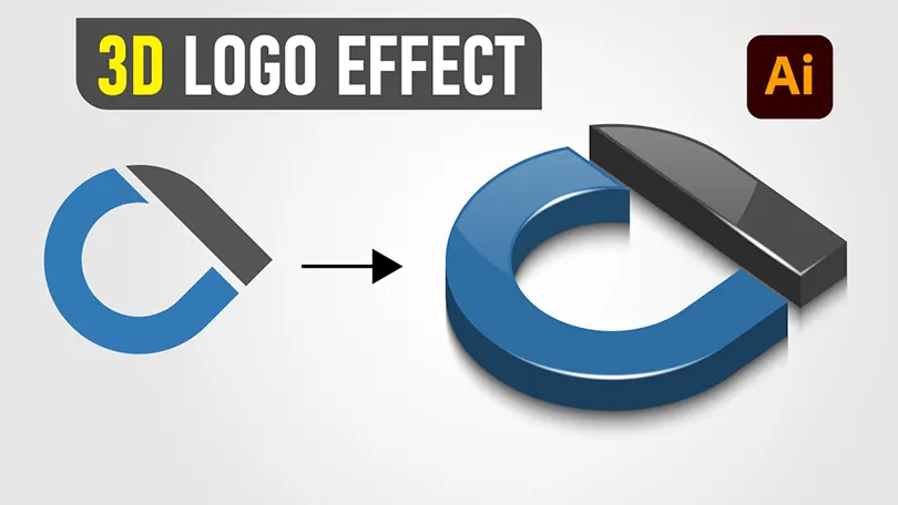 How to Create 3D Glossy Logo in Adobe Illustrator Step by Step Tutorial