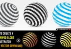 How to Create a 3D Striped Globe in Illustrator (Free Vector Download)