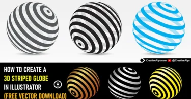 How to Create a 3D Striped Globe in Illustrator (Free Vector Download)