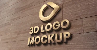 Free 3D Wall Logo Mockup (PSD) – Photorealistic Signage