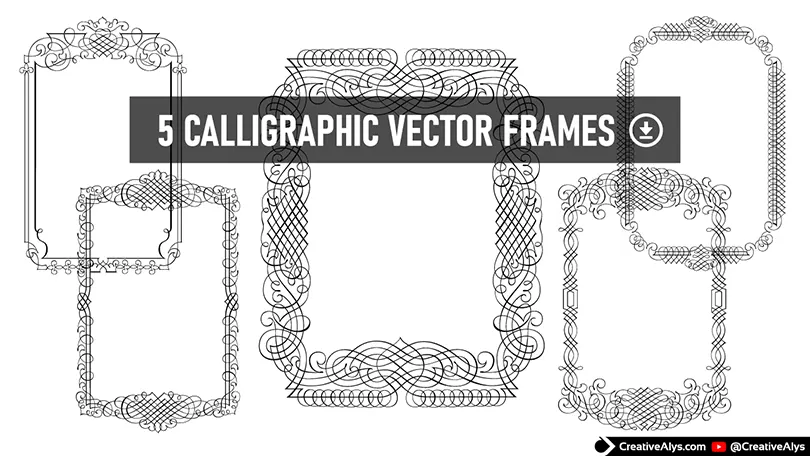 5-Calligraphic-Vector-Frames