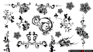Beautiful Vector Swirls & Florals