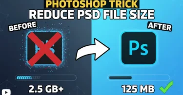 How to Reduce PSD File Size Drastically | Photoshop Trick