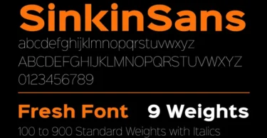 SinkinSans-Fresh-Font