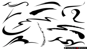 Abstract Brush Swoosh Vector Elements