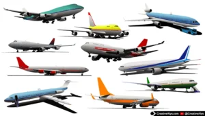 Airplane Vector Illustrations Collection