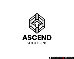 Ascend Solutions – Abstract Hexagon Arrow Logo Template (Vector)