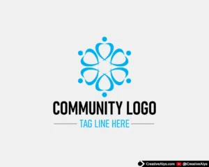 Community Connection Logo - Editable Vector Template