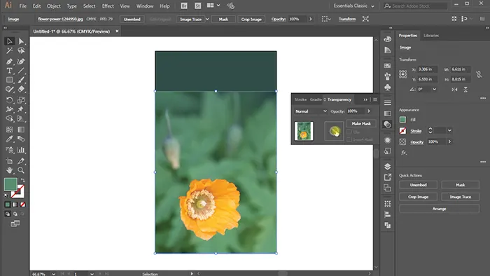 Create the Opacity Mask to Fade your Raster Image