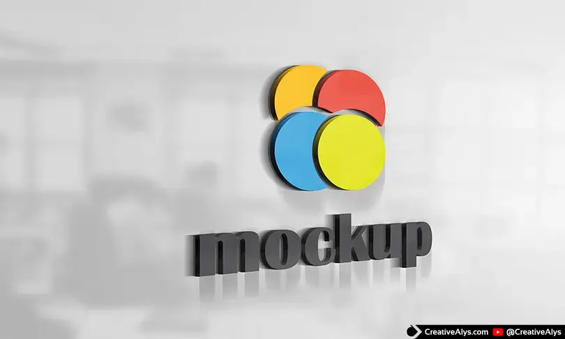 Creative 3D Logo Mockup PSD