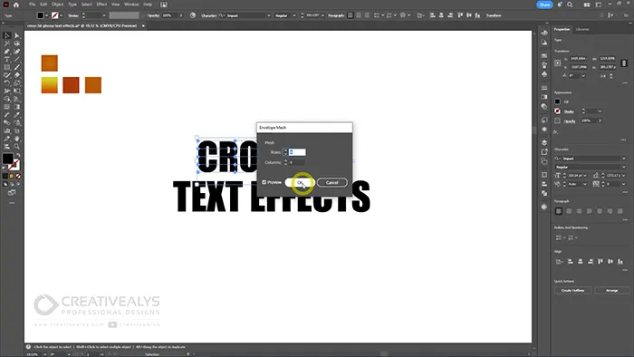 cross-3d-glossy-text-effect-illustrator-step2