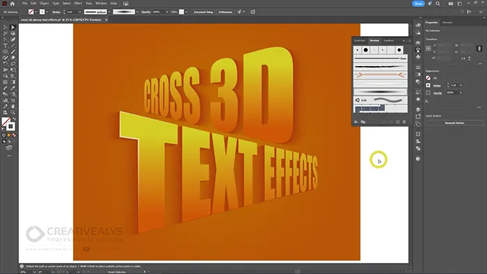 cross-3d-glossy-text-effect-illustrator-step7