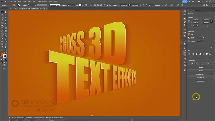 cross-3d-glossy-text-effect-illustrator-step8