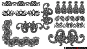 Decorative Floral Vector Borders & Ornaments