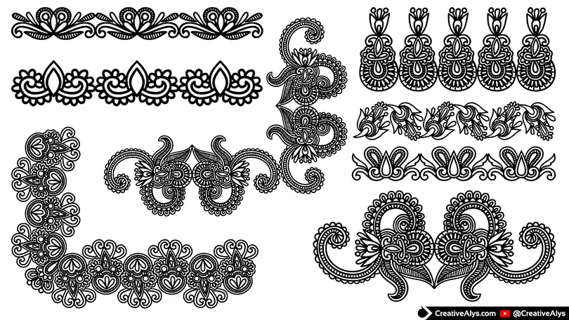 Free Decorative Floral Vector Borders & Ornaments