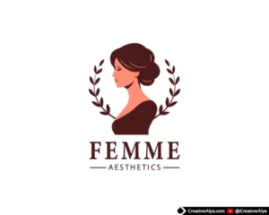 Femme Aesthetics – Beauty, Spa & Wellness Logo Template (Vector)