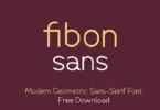 Fibon Sans regular font preview