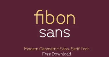 Fibon Sans regular font preview