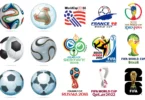 FIFA World Cup official logos vector 1994 to 2026 and iconic match balls vector graphics free download