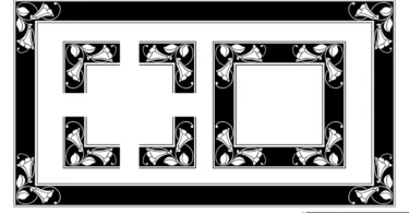 Floral Corners Border Design Vector