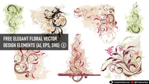 Free Elegant Floral Vector Design Elements (AI, EPS, SVG)