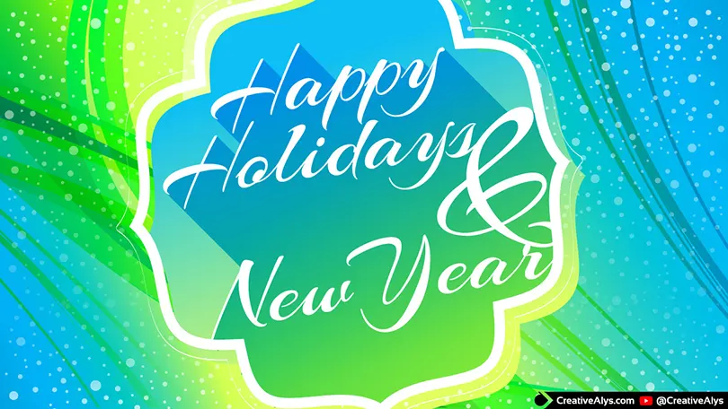 Happy Holidays and New Year Vector Artwork