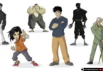 Jackie Chan Adventures cartoon characters vector pack including Jackie, Jade, Tohru, Valmont, and Shadowkhan available for free download.
