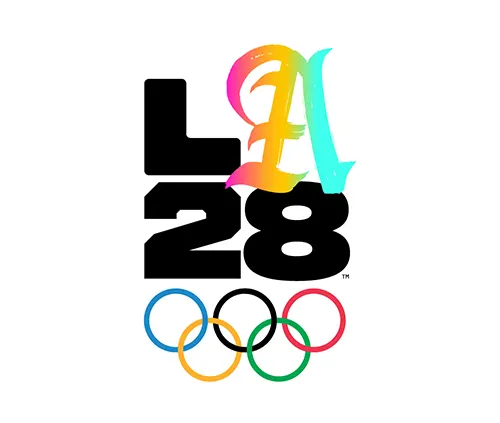 Los Angeles 2028 Summer Olympics official logo vector LA28 dynamic emblem AI SVG