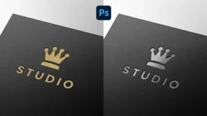 Luxury Metallic Foil Logo Mockup PSD Bundle (Gold & Silver)