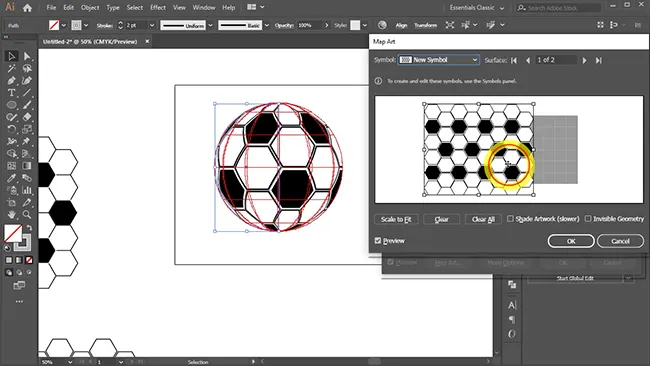 Mapping the pattern in the Map Art panel