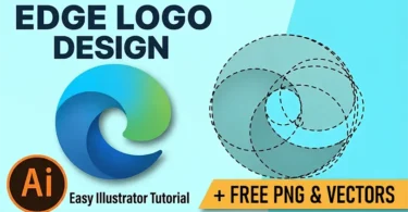 How to design Microsoft Edge logo in Adobe Illustrator using Golden Ratio circles