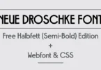 Neue Droschke Font Halbfett geometric art deco typography title