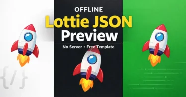 Free Offline Lottie JSON Preview Template – No Server, No Setup