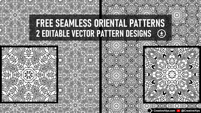 Seamless Vector Oriental Patterns