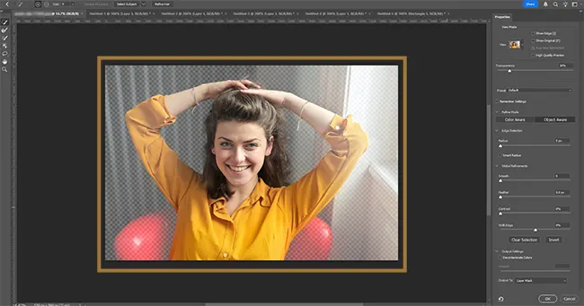 Select Subject outcome in Photoshop